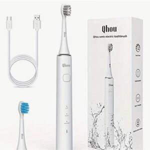 Qhou Sonic Electric Toothbrush in White